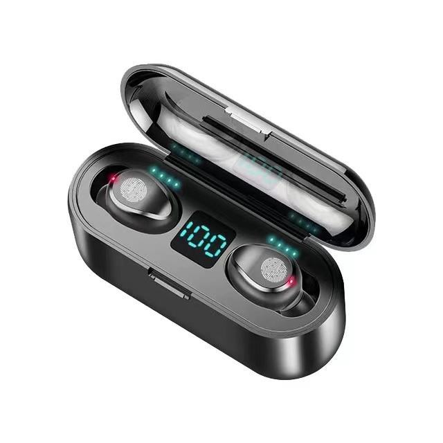 Top Seller Earphone F9-5 V5.0 TWS Earbuds LED Display Power Bank Headphones Headset Microphone Wireless Earphone F9