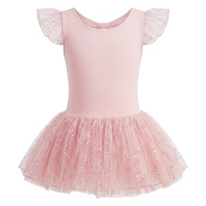 Maillot de Ballet para Niñas con Falda de Tul, Manga Corta, Traje de Danza para Actuaciones y Entrenamiento - Product Image 2