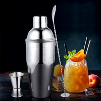 Vente Flash : Ensemble d'outils de bar en acier inoxydable (3/5/6/8/10 pièces) avec doseur à cocktail, cuillère à mélanger et pilon pour bars et hôtels