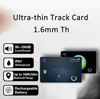 Localisateur d'objets rechargeable ultra-mince compatible avec Apple Find My et Google Find Hub pour porte-cartes, passeports, pinces à billets
