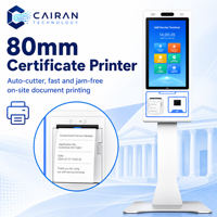 Kiosque en libre-service avec affichage numérique, écran tactile, lecteur RFID, scanner de codes-barres, terminal de paiement pour magasin sans personnel