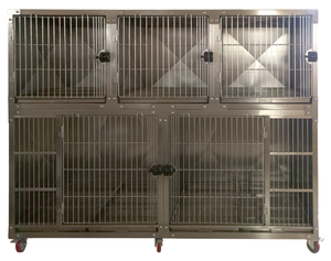 <span class=keywords><strong>Cage</strong></span> modulaire pour animaux de compagnie en acier inoxydable de qualité supérieure, tailles S/M/L, en vente flash, idéale pour les chiens, les chats, les lapins et les petits animaux - Product Image 4