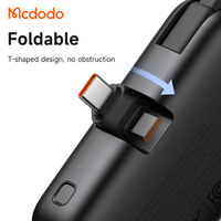 Mcdodo 776/780 22,5 W Pantalla digital 5000mAh Banco de energía de 3 salidas con cable de USB-C desmontable y conector de 1/8 pines para iPhone