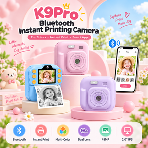 Appareil <span class=keywords><strong>photo</strong></span> instantané pour enfants 1080P avec imprimante thermique, écran IPS de 2,4 pouces, appareil <span class=keywords><strong>photo</strong></span> numérique LED intégré pour enfants - Product Image 3