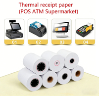 Rouleau de papier thermique premium 80x70mm, image noire 48gsm, pour caisses enregistreuses de supermarchés et TPV