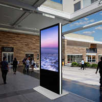 Écran d'affichage numérique sur pied de 43, 49, 50, 55, 65 pouces avec lecteur multimédia intégré, écran tactile LCD 2K/4K personnalisé pour la publicité
