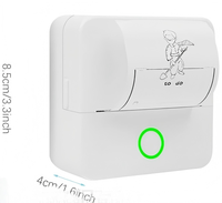 Machine d'impression d'étiquettes autocollantes en papier avec gravure laser de forme carrée, logo personnalisé, pour étudiants, usage au bureau, mini imprimante thermique portable