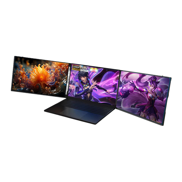 Fast Shipping Factory Triple Laptop Screen Extender 14" Fhd 1080p Ips Dual Portable Monitor for Laptop