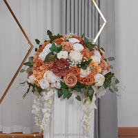 Boule de fleurs artificielles multicolores pour centre de table de mariage, fête d'anniversaire, événement extérieur, décoration de table