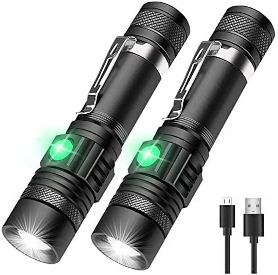 Cắm Trại Ngoài Trời T6 Nhôm Chống Thấm Nước Zoomable Pocket Glare Đèn Pin Mini Led Torch Light USB Sạc Đèn Pin