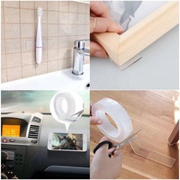 Kit de ruban Nano Bubble réutilisable robuste épaisseur 2mm 3m double face transparent Nano Tape Bubles