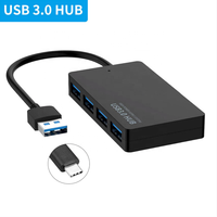 USB 3.0 C haute vitesse 4 ports extenseur adaptateur multiport concentrateur d'alimentation chargeur mural Compatible pour ordinateur portable PC téléphone portable AC
