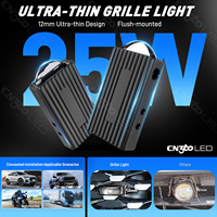 4 lampes LED pour calandre avec faisceau de commande, 7 modes d'éclairage, design fin, tricolores pour voitures, camions, SUV