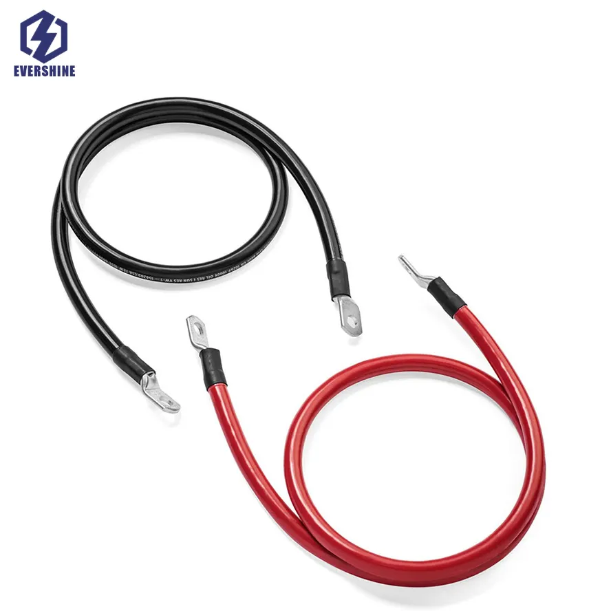 Car Battery Connection Cable 2/0AWG Cable Battery Red And Black Copper Wire Battery Grounding Wire