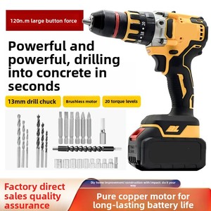 <span class=keywords><strong>Taladro</strong></span> de Impacto Inalámbrico sin Escobillas de 13 mm, 21 V, Iones de Litio, Alta Potencia, Multifunción, Atornillador Eléctrico, 120 Nm de Torque, 50 mm de Perforación - Product Image 2