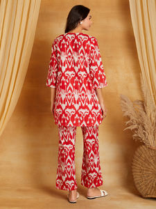 ชุดเสื้อผ้าพิมพ์ลายดอกไม้สไตล์ชาติพันธุ์ ผ้าฝ้ายแท้ 100% ขายดีอันดับต้นๆ ผลิตจากวัสดุรีไซเคิล สำหรับฤดูใบไม้ผลิ/ฤดูร้อน จากซัพพลายเออร์อินเดีย - Product Image 5