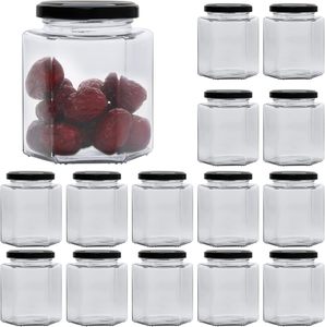 Bouteille en verre carrée pour le miel, 100 ml, 200 ml, 280 ml, 380 ml, 500 ml, 200 ml, pot en verre pour l'emballage du miel avec couvercle - Product Image 1