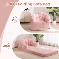 Canapé-lit pliable, canapé convertible 2 en 1 en transat |   Fauteuil pouf confortable pour adultes, canapé de sol avec poignée
