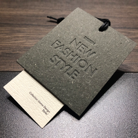 Service OEM ODM, étiquettes personnalisées en papier recyclé écologique, imprimées en relief/à plat, logo personnalisé, couleur/taille personnalisée, vêtements professionnels