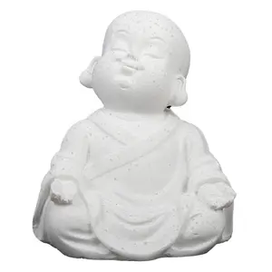 Lachende Boeddhabeeld Mini Boeddhabeeld Zandsteen Buda Ornament Monnik Miniatuur Zen Beeldjes Buda Decoratie Home Decor