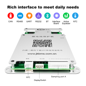 منظم بطارية نشط JIKONG 4-8S يدعم RS485، وحدة <span class=keywords><strong>BMS</strong></span> بقوة 100 أمبير لبطاريات <span class=keywords><strong>Lifepo4</strong></span> <span class=keywords><strong>4S</strong></span> 12V - Product Image 5