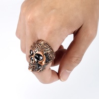Edición Coleccionista, Juego de Regalo de 60 y 90 ml, Vaso Medidor para Cócteles con Diseño de Calavera, Jigger de Acero Inoxidable 18/8 con Anillo de Barman a Juego