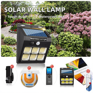 مصباح حائط شمسي IP65 حديث 800mA ABS 1200mA 3 أوضاع مقاومة للماء لمستودعات الحدائق الخارجية - Product Image 3