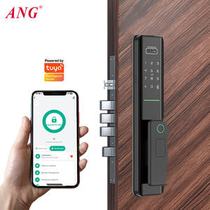Kunci Pintu Otomatis Tuya Wifi Sidik Jari Baterai Lithium dengan Interkom Bel Pintu Kata Sandi ID Wajah Digital Kunci Pintu Vena Telapak Tangan - Product Image 6