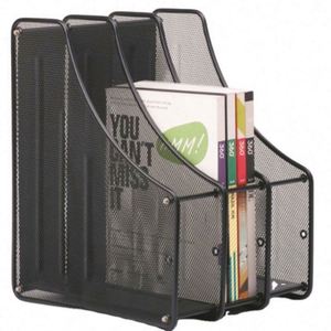 Hot Selling <b>Top</b> Quality 3 Sections Metal <b>Mesh</b> Desk Storage Magazine Rack Magazine Holder File Document Organizer - Product Image 2