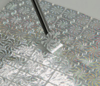 Logotipo holográfico antifalsificación reflectante impreso en color Sticker3D Impresión en relieve Holograma troquelado con láser