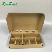 Boîte à emporter pour poulet frit, en papier kraft brun, avec compartiment, logo personnalisé, taille personnalisée, emballage alimentaire pour restauration rapide