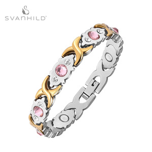 2022 <span class=keywords><strong>ematite</strong></span> stone Power bracciale rosa cristallo X ioni in acciaio inossidabile braccialetti all'ingrosso - Product Image 2