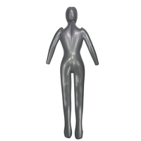 Mannequin de torse suspendu en PVC, matériel réglable gris pour hommes et femmes, affichage de fenêtre, Mannequins gonflables