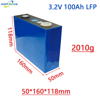 Charge rapide, taux de décharge élevé 6. Cellule prismatique à faible résistance interne 3,2 V 100 Ah LiFePO4, cellule de batterie avec protection IP65, CE