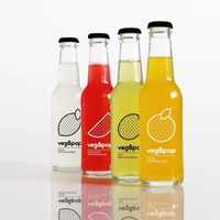Bouteilles en verre transparentes vides 200/250/330/500ml avec bouchon couronne et sérigraphie pour vin, spiritueux, whisky, vodka, soda, jus et autres boissons