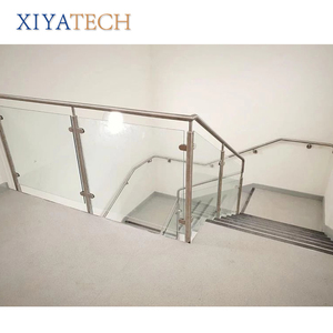 XIYATECH Barandilla de vidrio de poste de acero inoxidable moderna con pasamanos seguro para balcones al aire libre e instalaciones de cercado - Product Image 3