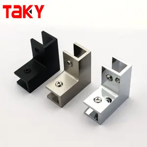 Đồng rắn với 90 độ có thể điều chỉnh kính kẹp phòng tắm Clip vòi hoa sen cửa Kẹp góc kính cố định Clip