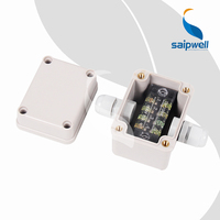 Boîtiers de jonction électriques étanches Saipwell IP66 en plastique ABS/PC pour extérieur, norme NEMA 4X, 65*95*55mm