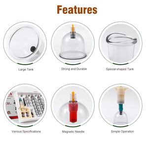32 Peças Vacuum Cupping Cup Massageador Corporal Ventosas Set Plastic Vacuum Cupping Pump Terapia Latas para Massagem Cuidados de Saúde - Product Image 3