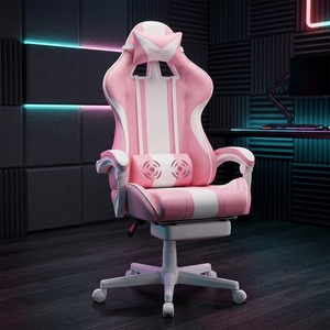 Venta al por mayor popular Rosa Silla <span class=keywords><strong>Gamer</strong></span> PU cuero PC ordenador Juegos sillas cómodo Gaming Silla de <span class=keywords><strong>escritorio</strong></span> <span class=keywords><strong>para</strong></span> las <span class=keywords><strong>niñas</strong></span> - Product Image 4