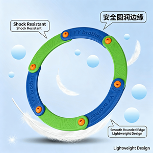 YY Brother PP <b>Plastic</b> Flying <b>Disc</b> Toy for Children 5-7 & 8-13 Years Green and Blue Color Unisex Sports with Embossed Logo - Product Image 2