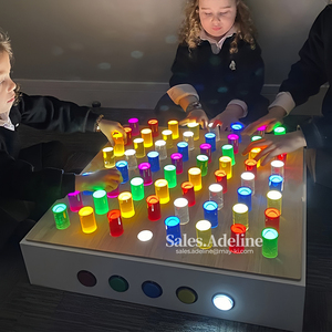 Meja Pembelajaran Sensorik LED Interaktif 2-in-1 Meja Lampu LED dengan Kontrol Tombol untuk Ruang Sensorik Anak-anak - Product Image 3