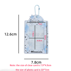 Venta al por mayor bajo MOQ PVC tarjetero personalizado foto tarjeteros llavero Kpop Photocard titular - Product Image 2