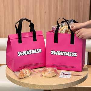 Customizable <b>Disposable</b> Non-Woven Hand-Held Packaging Bag Recyclable Eco-Friendly Takeaway Commercial Bake Exhibitions - Product Image 1