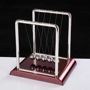 Newton's pendulum colliding with a ball, non-perpetual motion, inertial oscillation, solid ball colliding with a ball, - Product Image 1