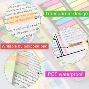 Marcadores Adhesivos Fluorescentes Personalizados de 8 Colores para Oficina, Notas Adhesivas, Marcadores de Páginas y Bloc de Notas, 12.5x6cm - Product Image 3