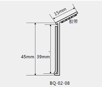 Porte-étiquette de prix en plastique pour supermarché Bande de données en PVC transparent Adhésif durable pour affichage des prix en magasin de détail