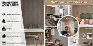 Modern Design Acoustic <b>Wood</b> Rubber Wall <b>Panels</b> Durable Waterproof Eco-Friendly for Interior Walls Kitchen Living Room Bathroom - Product Image 4