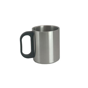 Taza de metal de acero inoxidable para niños, taza de café con mango de plástico, 220ML - Product Image 4
