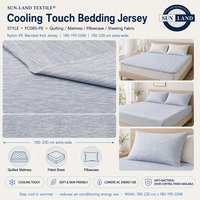 Tissu jersey tricoté en nylon et PE mélangé, toucher rafraîchissant, pour matelas, taies d'oreiller et draps de literie d'été